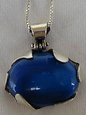 Blue agate pendant