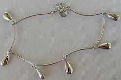 Silver drops bracelet