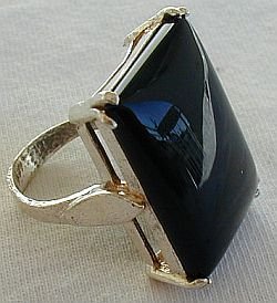 Black agate ring