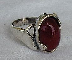 Red silver ring-E
