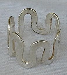 Crown silver ring.