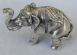 Elephant silver miniature-C