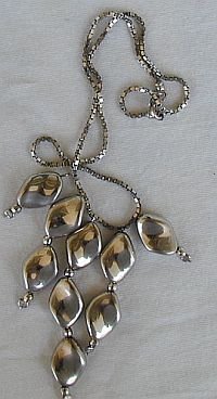 Rhodium and silver necklace