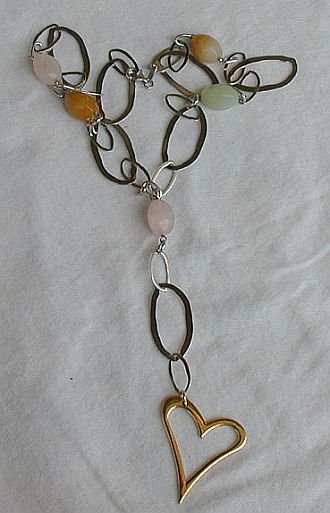 Golden heart necklace