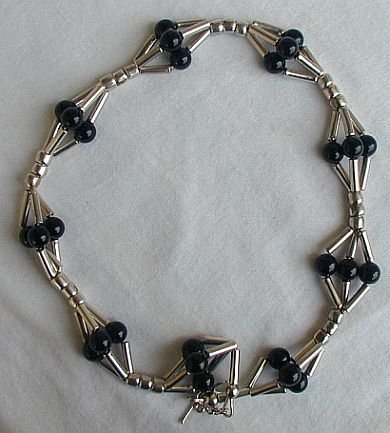 Silver triangles necklace