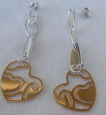 Broken heart earrings