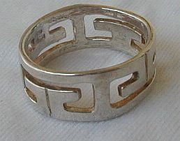 silver geometric ring