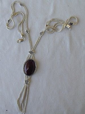 Red long necklace