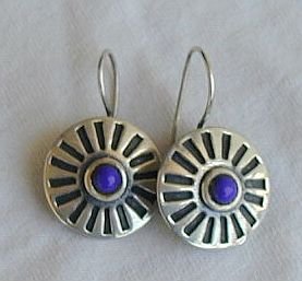 Blue rounds earrings