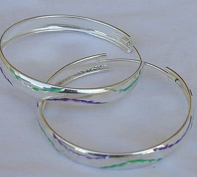 Light green and purple