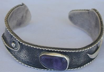 Hand made amethyst bangle