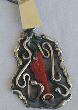 Hand made sea stone pendant