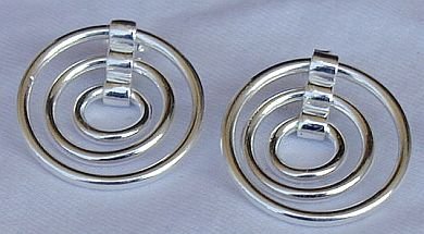 3hoops silver earrings