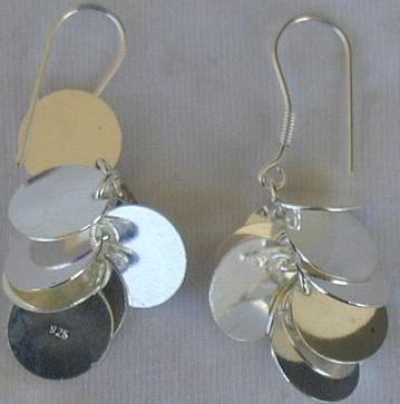 Silver grapes earrings