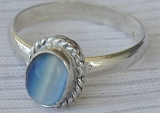 Mini light blue ring