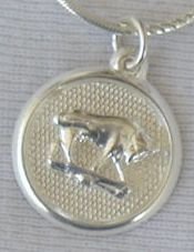 Taurus round pendant