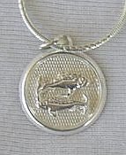 Pisces round pendant