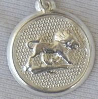 Leo round pendant