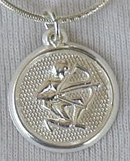 Sagittarius round pendant.