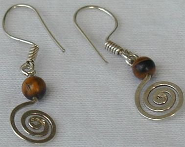 brown greek earrings