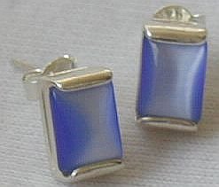 Mini light blue earrings