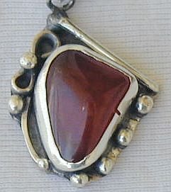 Red agate hand made pendant