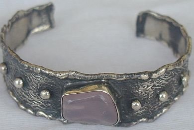 Amethyst bangle silver