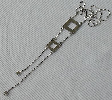 Silver ladder necklace