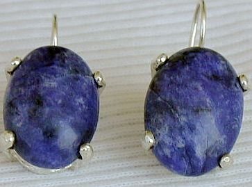 Lapis oval earrings