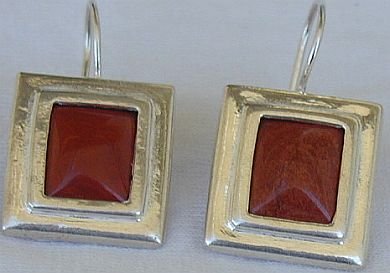 Blood stones earring-D