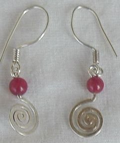 Silver Greek earrings-A