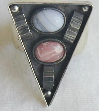 oxidized pink and light blue ring-A