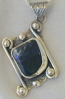 Lapis raw pendant-PLS
