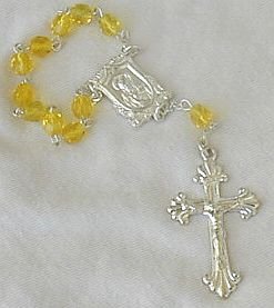 Mini yellow Rosary-A