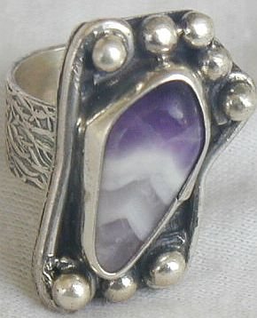 Purple glass ring-SR112