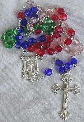 Colored glass beads Rosary