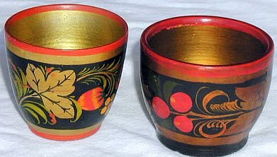 Decorative pair miniature flower pots