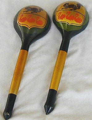 Pair of wood spoons