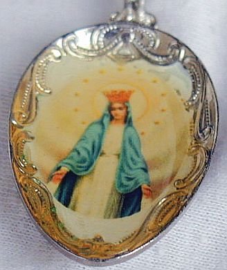 Antique teaspoon from Czechoslovakia-silver-Mary