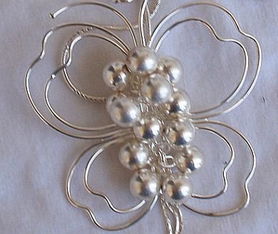 Silver butterfly necklace