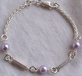 Purple silver bracelet-C
