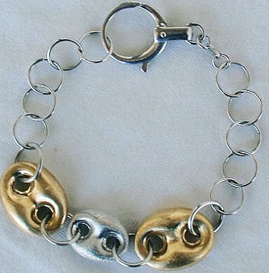 Golden silver bracelet