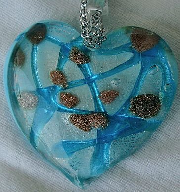 Morano turquoise heart pendant