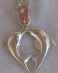 Pair of dolphins pendant-B