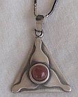 Triangle red pendant