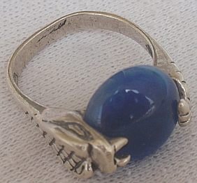 Blue snake ring