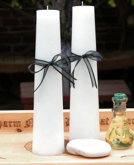 White Altar Candles Set of 2