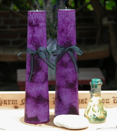 Power Altar Candles in Purple Set of 2