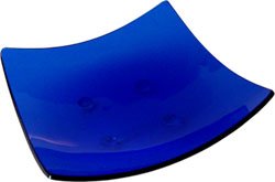 Cobalt Blue Candle/Cone Base - Glass - 5in. square - Metaphysical