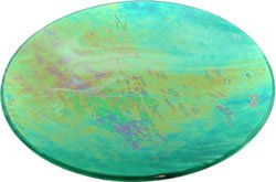 Emerald Green Candle/Cone Base - Glass - 5in. round - Metaphysical